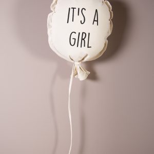 Vászon Ballon – “It’s A Girl” – Fali Dekoráció – 35x26x8 Cm